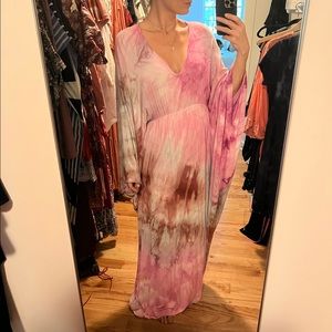 Love Tanjane Tie Dye Kaftan-style Dress, Large